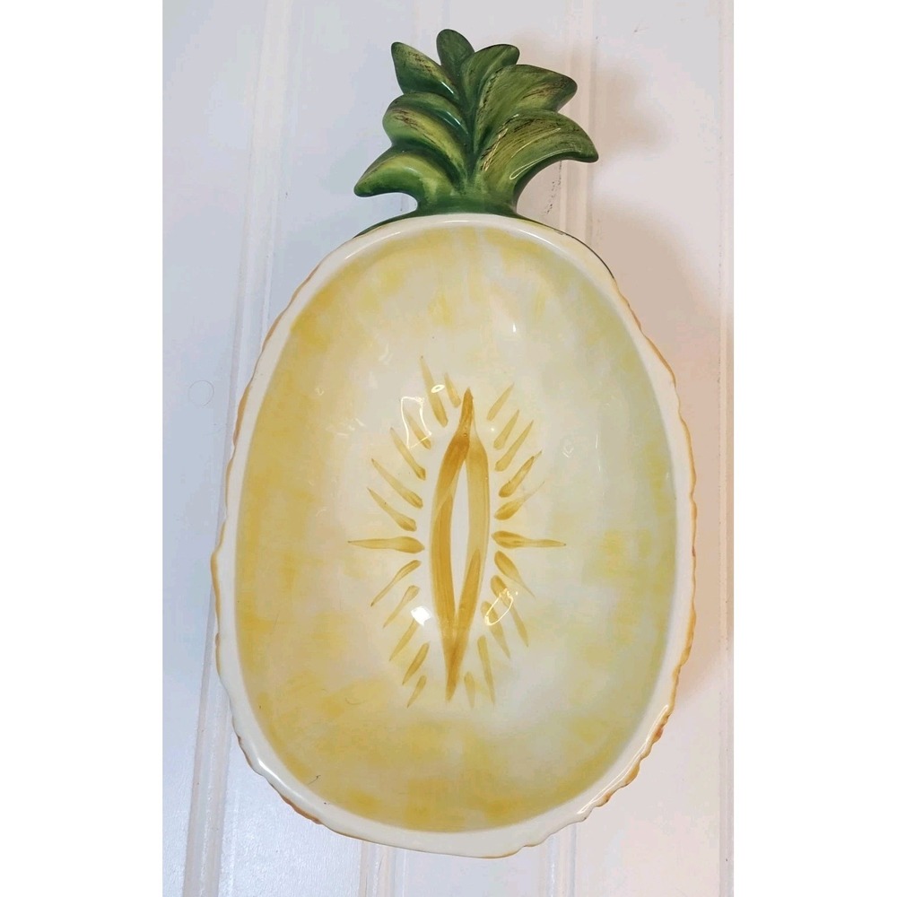Vintage Pineapple Ceramic Serving Dish Bowl  By Home Farmhouse Cottage MCM Decor